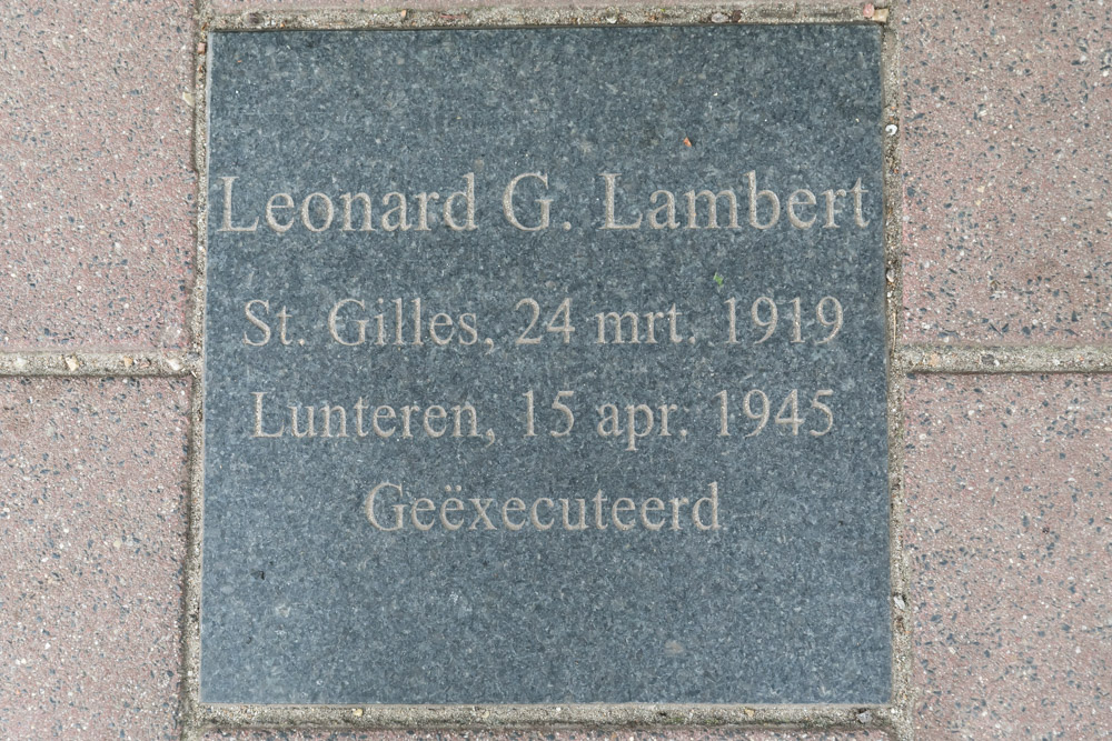 Memorial Stone Resistance Fighter Gerard Lambert