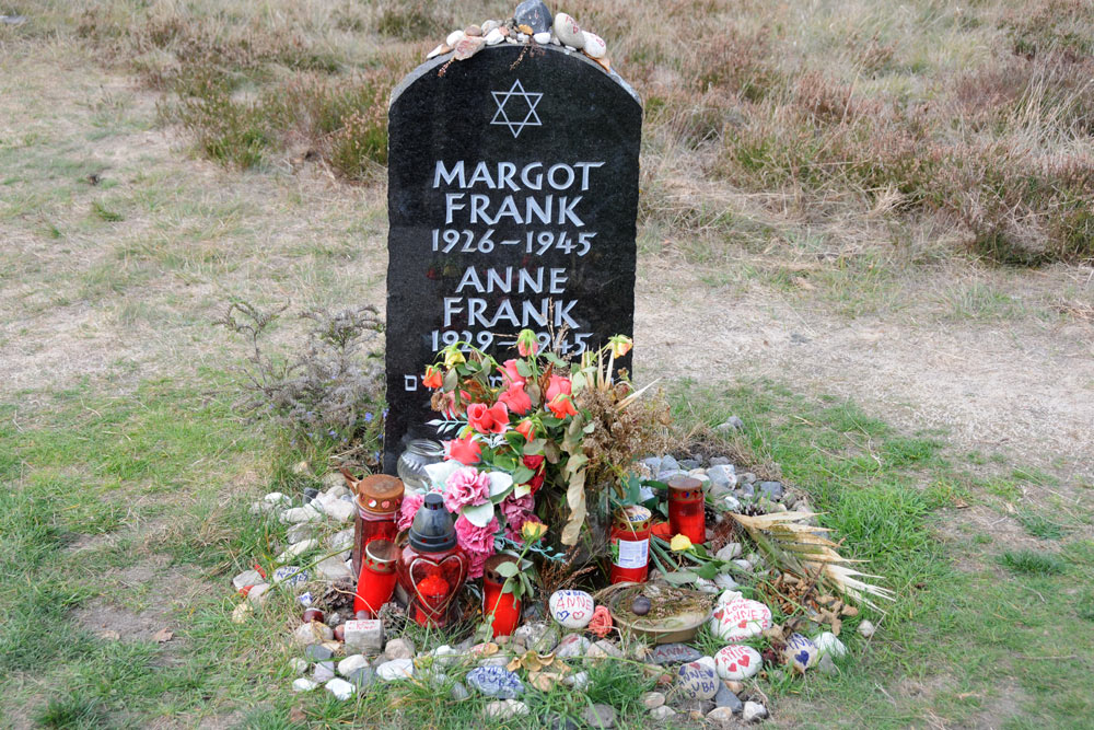 Symbolic Gravestone Anne & Margot Frank Concentration Camp Bergen ...