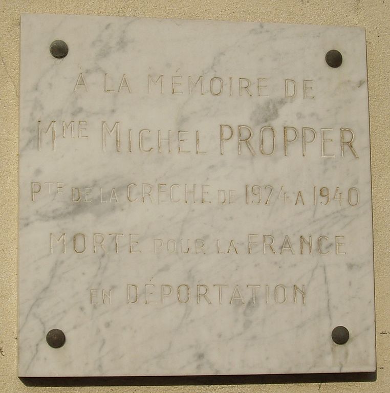 Gedenkteken Mme Michel Propper