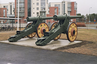 Franse De Bange 155mm Kanonnen