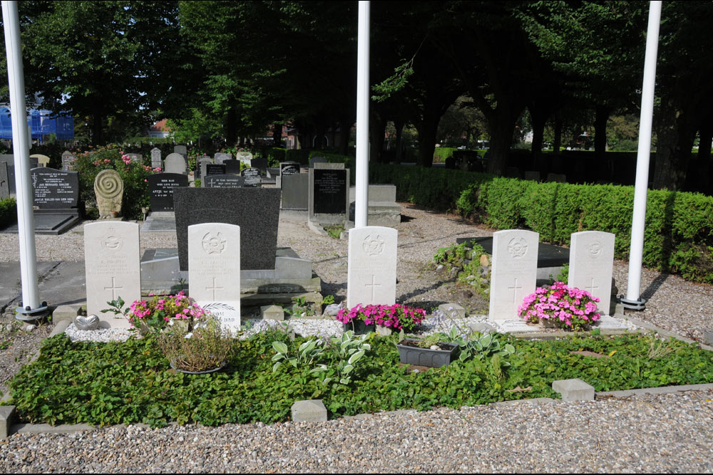 Commonwealth War Graves Protestants Churchyard Huizum Village ...