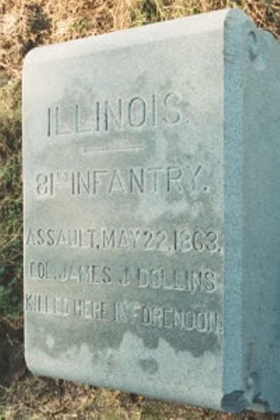 Positie-aanduiding Aanval van 81st Illinois Infantry (Union)