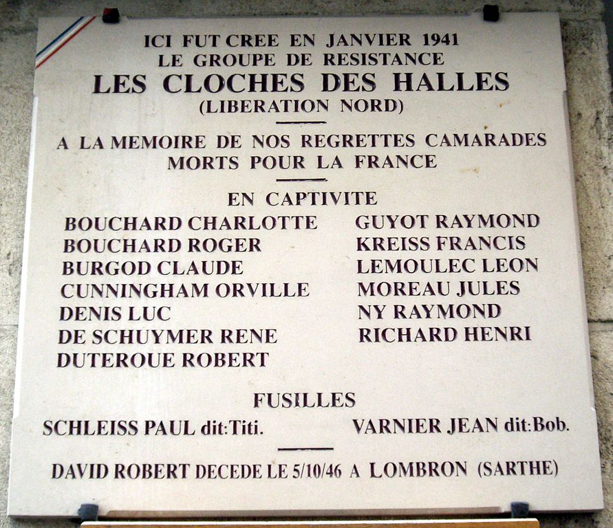 Gedenkteken Les Cloches des Halles