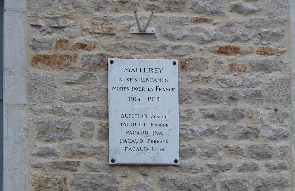 World War I Memorial Mallerey