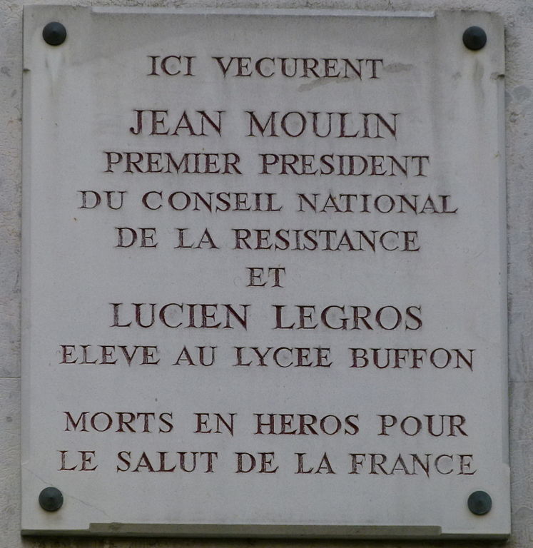 Gedenkteken Jean Moulin en Lucien Legros