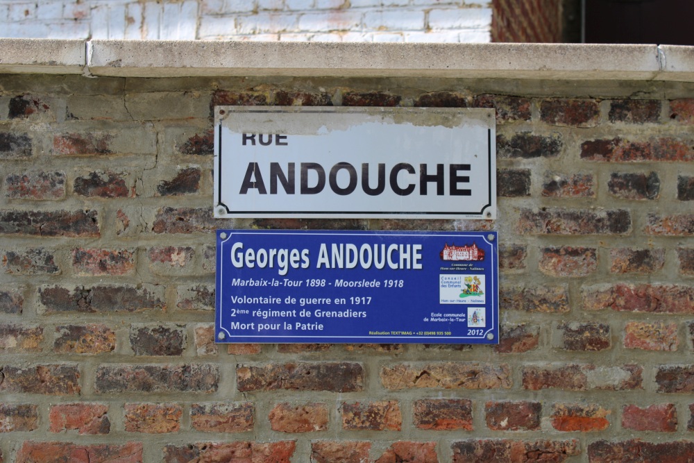 Memorial Plaque Georges Andouche			