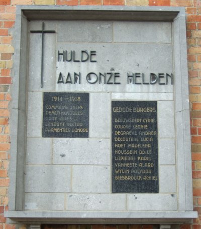 Oorlogsmonument Rollegem-Kapelle