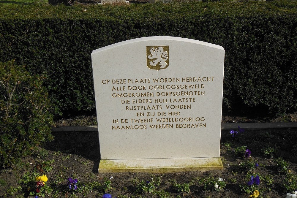 Memorial Stone Protestant Churchyard Heemskerk