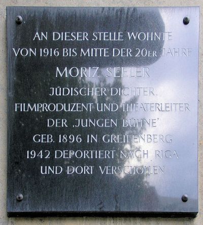 Memorial Moriz Seeler - Berlin-Wilmersdorf - TracesOfWar.com