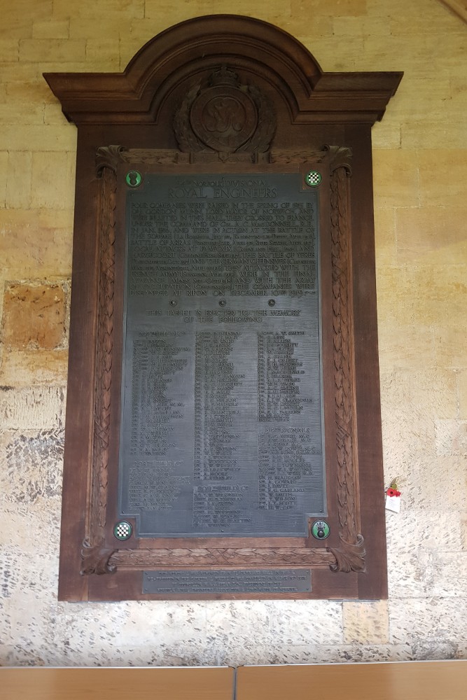 Oorlogsmonument Norwich Cathedral - Royal Engineers