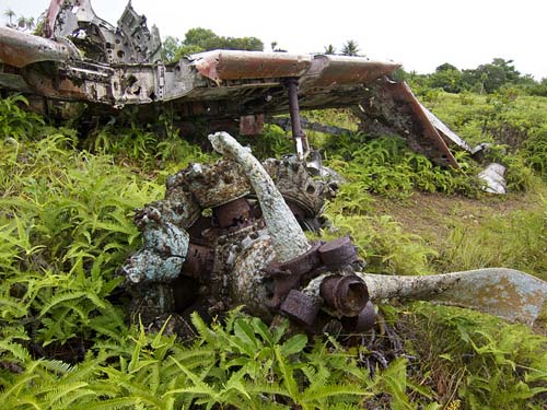 Wreckage A6M5 Zero Fighter Plane Yap