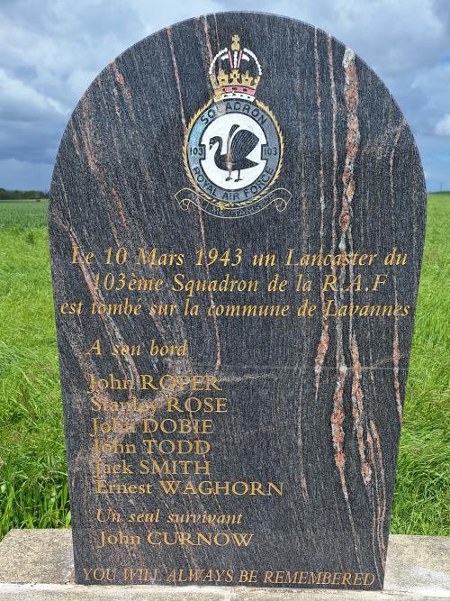 Memorial Crash RAF 10-03-1943 Lavannes #2