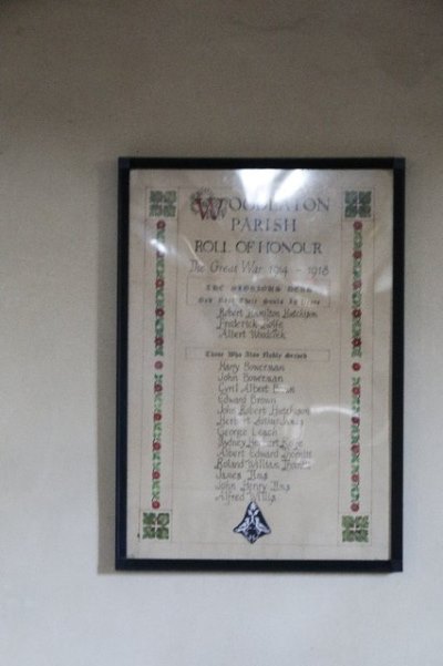Roll of Honour Holy Rood Church