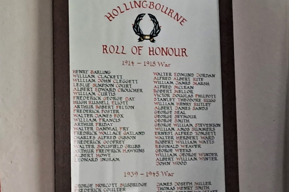 Gedenkteken All Saints Hollingbourne #2