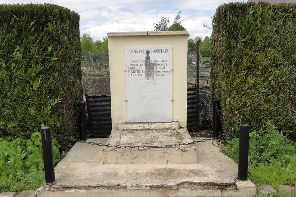 Monument Eerste Wereldoorlog Andelain