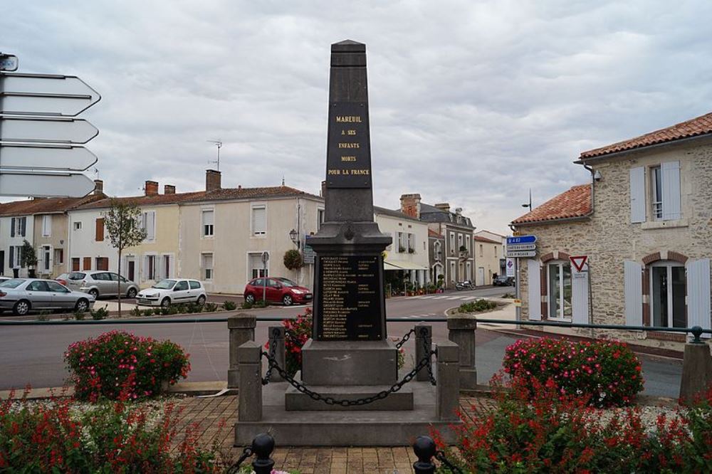 Oorlogsmonument Mareuil-sur-Lay-Dissais