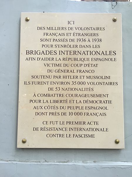 Monument Internationale Brigades Parijs