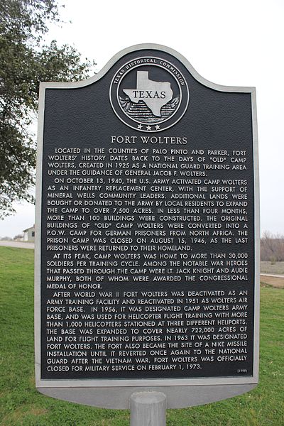 Texas Historic Marker - Fort Wolters