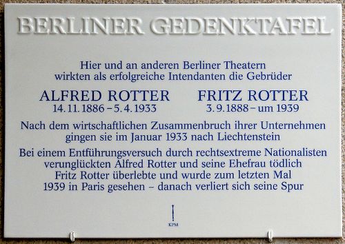Gedenkteken Alfred Rotter en Fritz Rotter