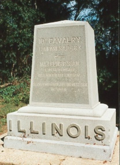 Monument 10th Illinois Cavalry, Companies A, D, G en K (Union)