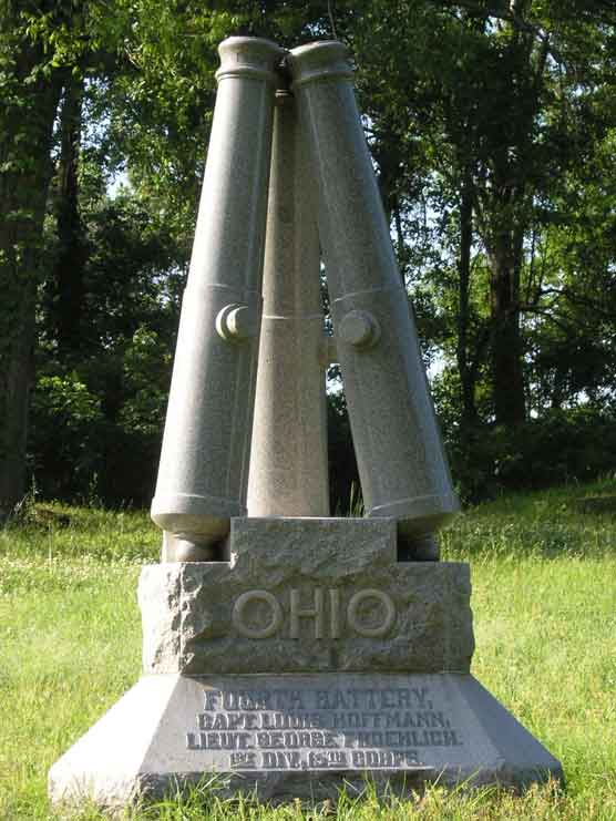 Monument 4th Battery Ohio Light Artillery (Union)