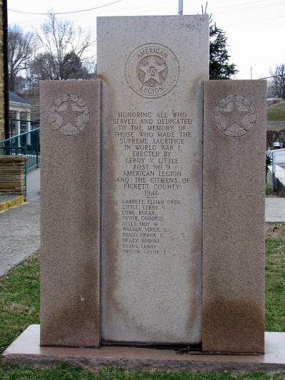 War Memorial Pickett County