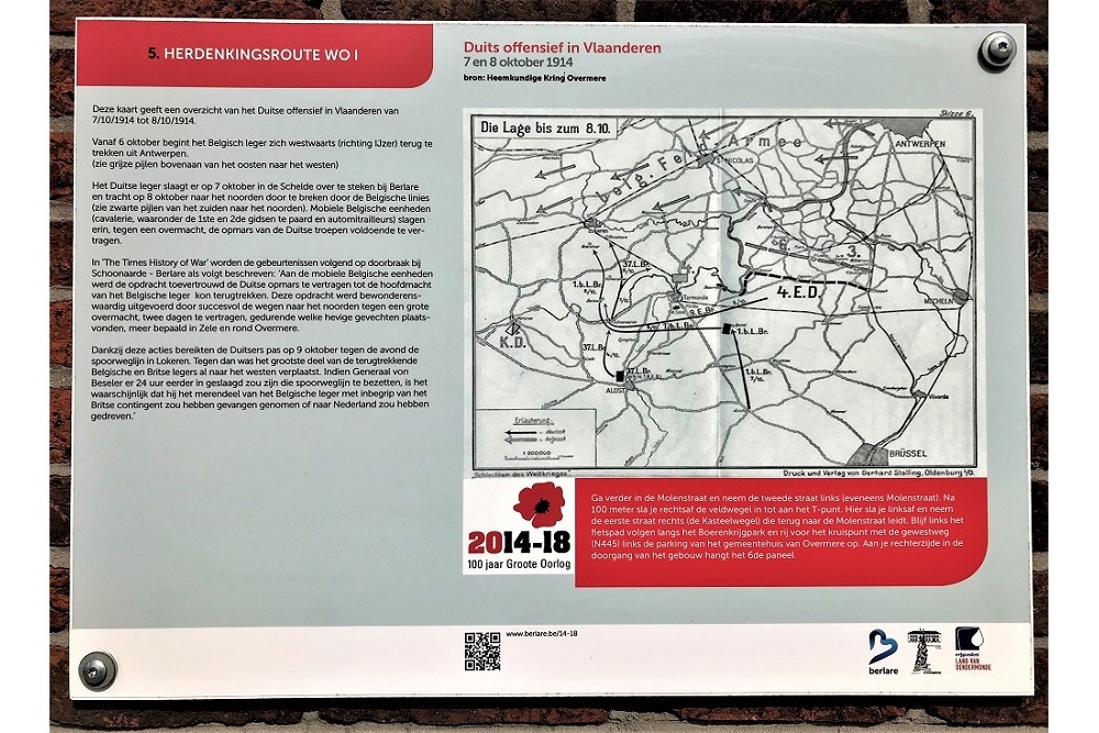 Memorial Route 100 years Great War - Information Board 5