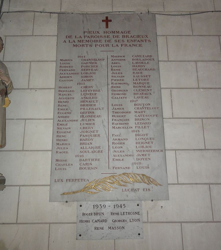 War Memorial glise de Saint-Nicaise