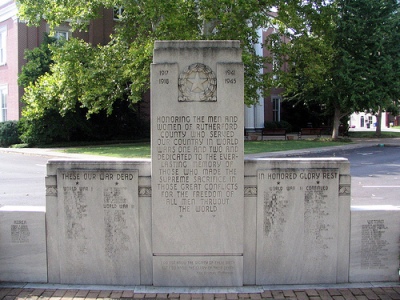 War Memorial Rutherford County