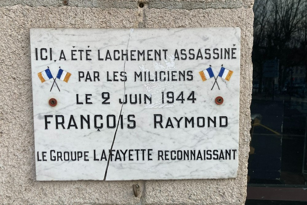 Plaquette Aanslag Francois Raymond, Le Puy-En-Velay