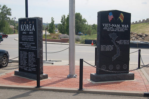 Monument Koreaanse en Vietnam Oorlog Las Animas County