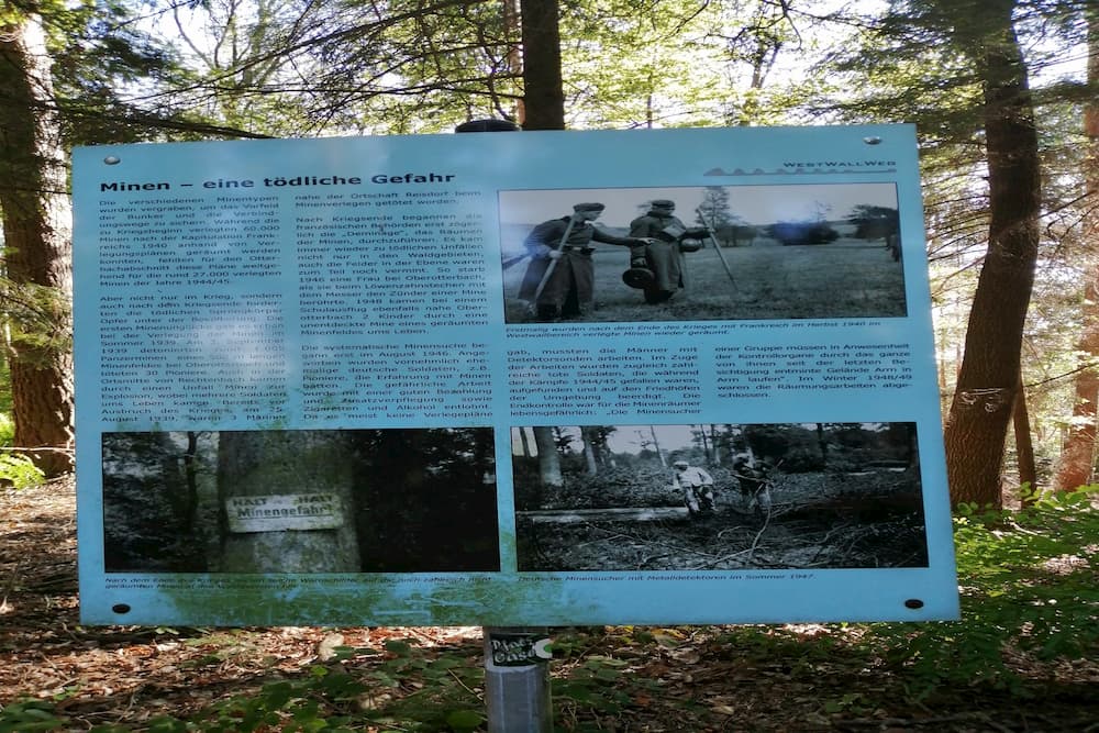 Information board  Land Mines Farrenbeg