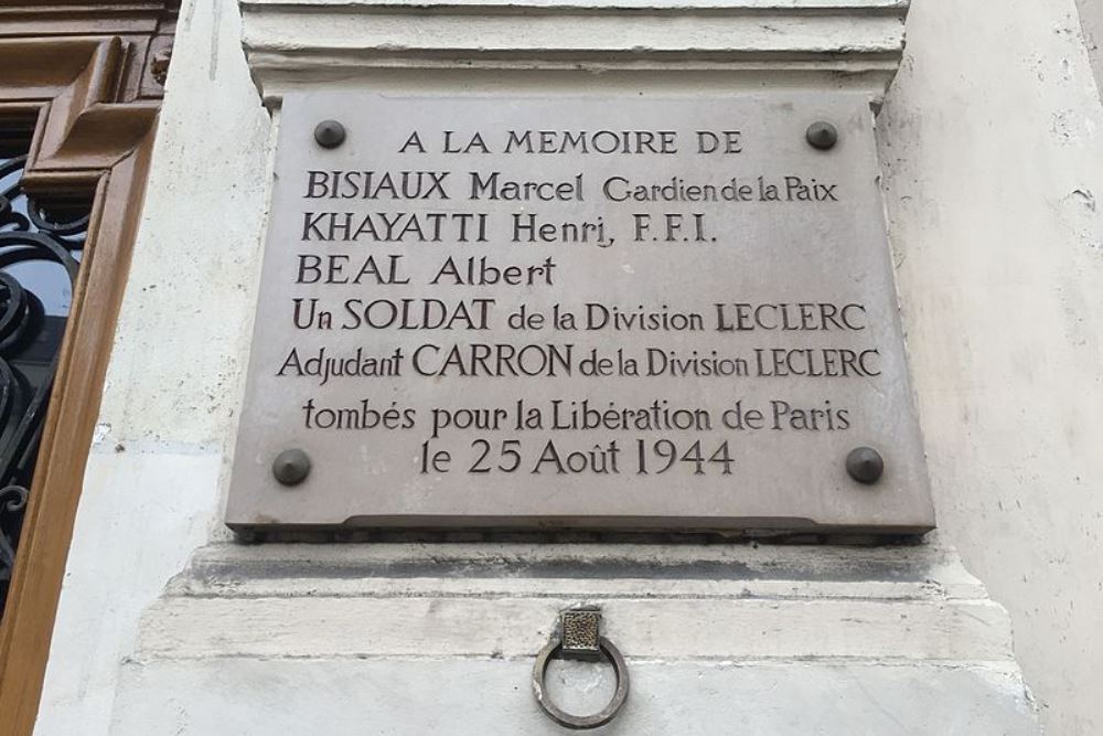 Memorial Killed Resistance Fighters 25 August 1944