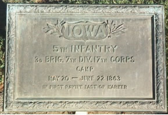 Positie-aanduiding Kamp 5th Iowa Infantry (Union)