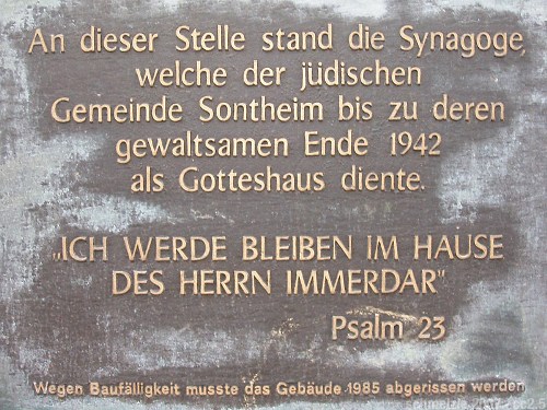 Memorial Synagogue Sontheim #2