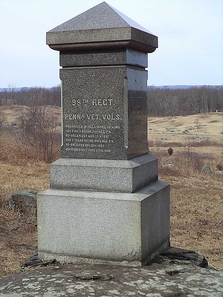 98th Pennsylvania Infantry Monument