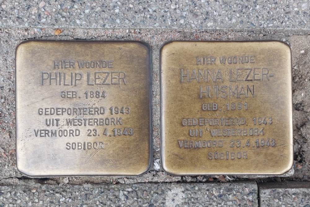 Stolpersteine 1e Middellandstraat 25a #1