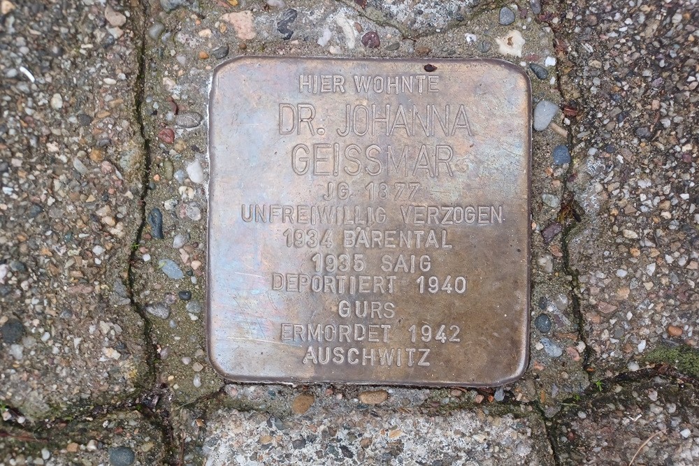 Stolperstein Moltkestrae 6 #1