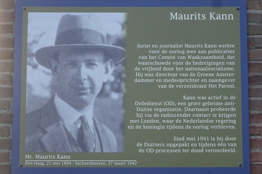 Memorial Plates Slotermeer Maurits Kannstraat