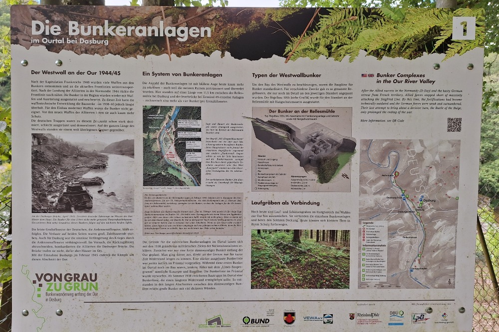 Bunker and Information panel Bunkeranlagen Dasburg