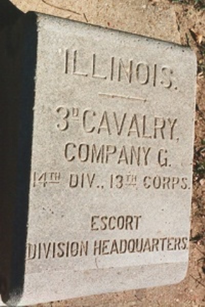 Positie-aanduiding 3rd Illinois Cavalry, Company G (Union)