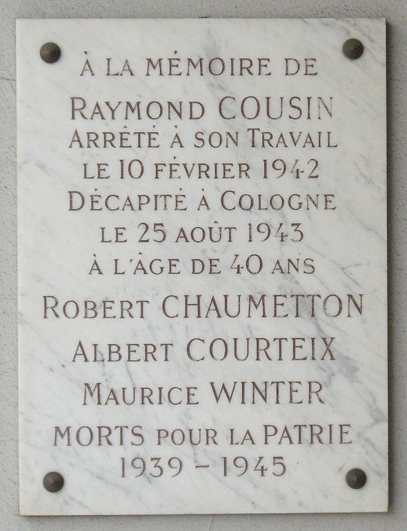 Memorial Raymond Cousin