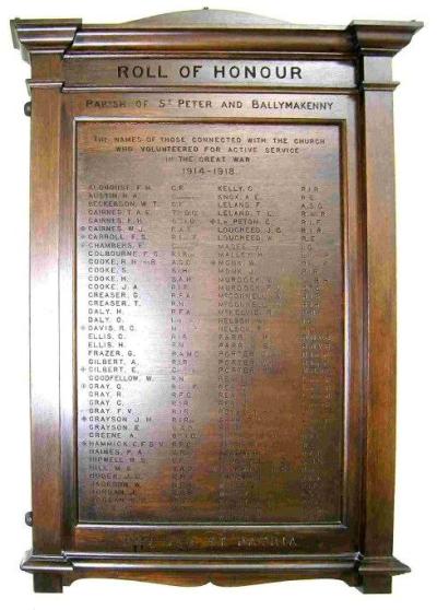 Roll of Honour St. Peter's Church