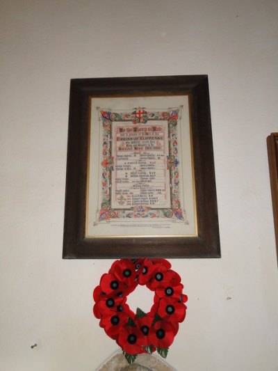 Roll of Honour Clippesby Church