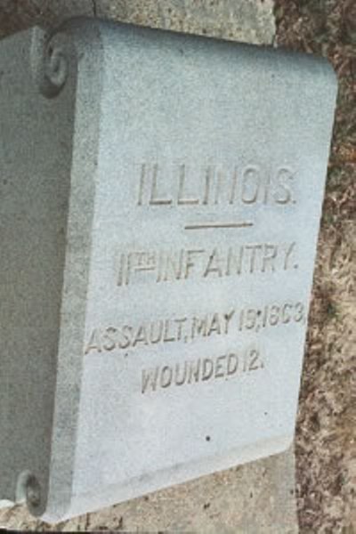 Positie-aanduiding Aanval van 11th Illinois Infantry (Union)