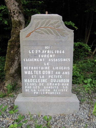 Memorial for Walter Dony en Madeleine Dujardin