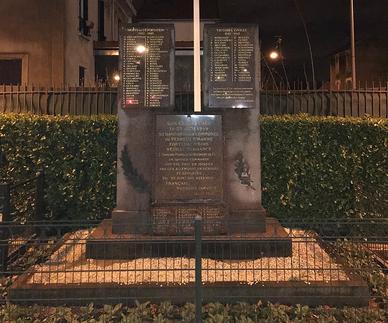 Monument Burgerslachtoffers en Gedeporteerden Le Perreux-sur-Marne