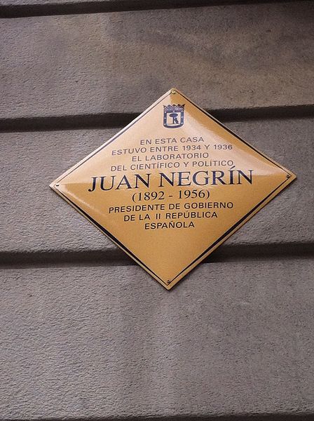 Gedenkteken Juan Negrin