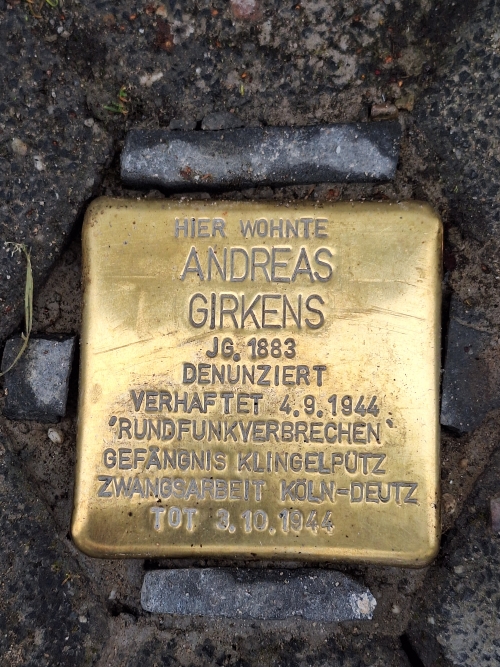 Stolperstein Bahnstrae 49