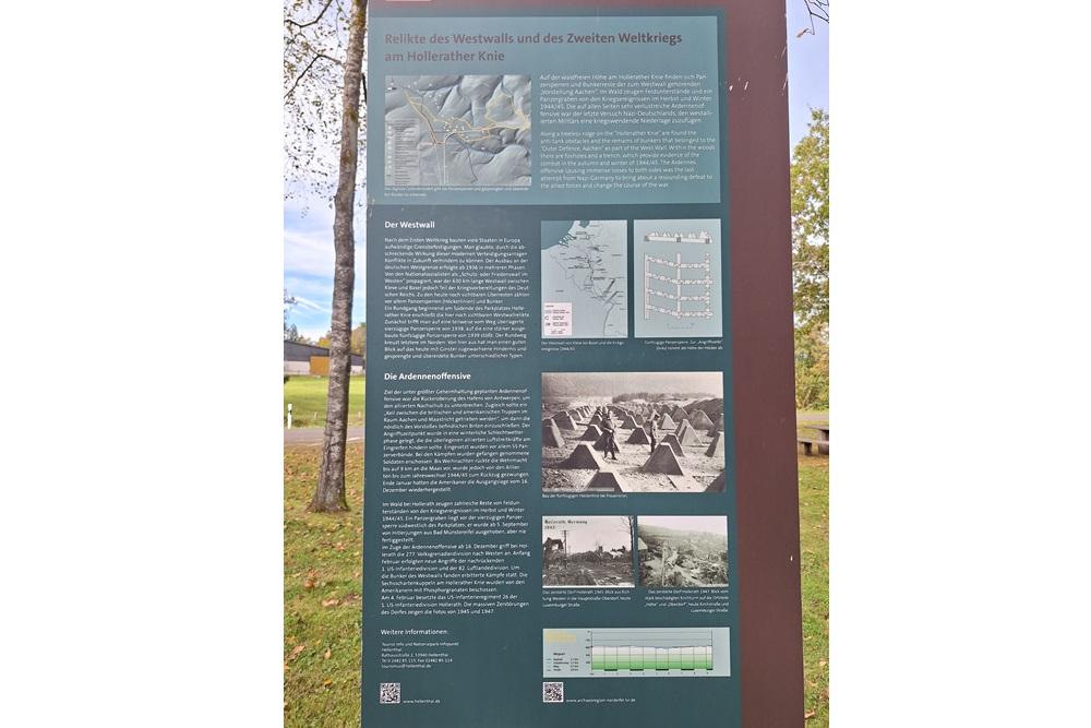 Information Board Defence Line Hollerather Knie